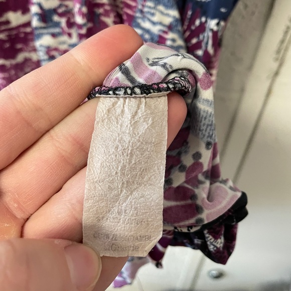 Janette Abstract Floral Purple Blouse - Picture 7 of 7